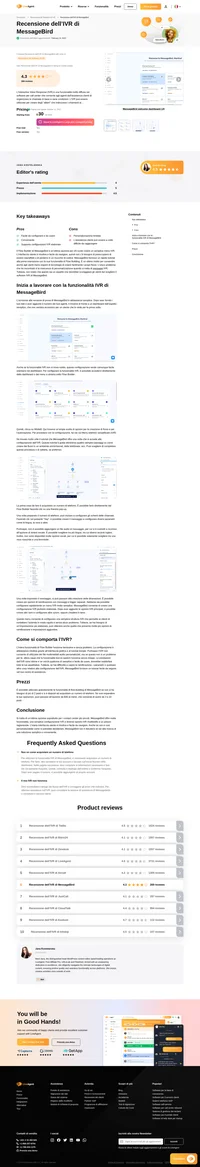 MessageBird è una soluzione popolare tra i software IVR. In questo articolo di recensione vediamo come si comporta nell'uso quotidiano.