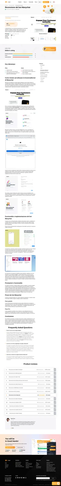 Pensa che sia ora di iniziare a usare i chatbot nella tua azienda per l'assistenza ai clienti? Potresti prendere in considerazione l'utilizzo dello strumento Manychat.