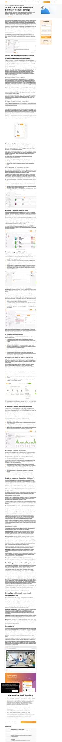 Aumenta l'efficacia dell'assistenza clienti con le migliori pratiche del sistema di ticketing. Lasciati ispirare da esempi e consigli pratici per risolvere i problemi senza problemi.