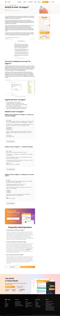 Scopri come scrivere modelli di email "da leggere" per informazioni essenziali che devono essere inoltrate ai tuoi clienti e dipendenti.