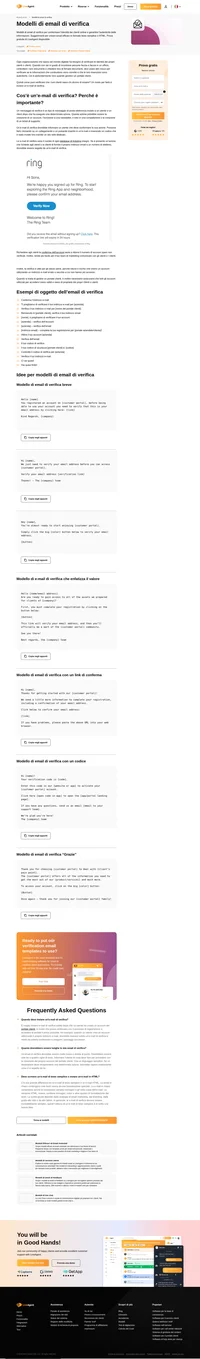 Un modello di e-mail di verifica viene inviato a un utente dopo che ha compiuto una determinata azione. Prendi ispirazione e migliora con i nostri modelli gratuiti.