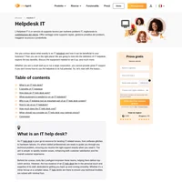 L'helpdesk è un tipo di help desk fornito dal supporto tecnico. L'help desk archivia i contatti per i clienti, gestisce le richieste.