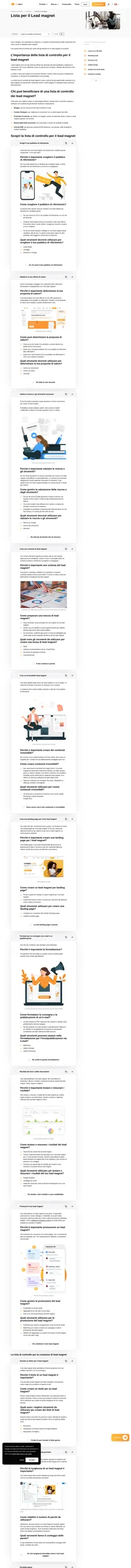 Vuoi generare migliaia di lead? Noi possiamo aiutarti. Usa la nostra lista di controllo dei lead magnet per aumentare la tua potenziale base di clienti.