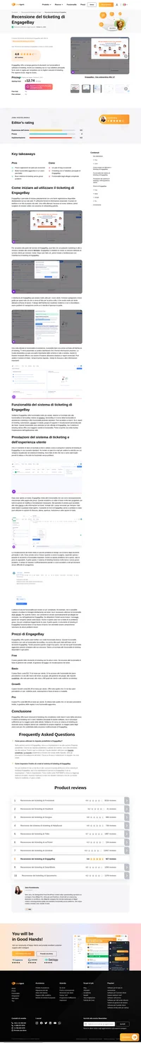 Stai prendendo in considerazione EngageBay per le tue esigenze di ticketing? Dai un'occhiata alla nostra recensione e scopri come si è comportato durante i nostri test generali.