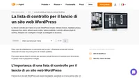 La nostra lista di controllo per il lancio di un sito WordPress ti aiuterà a predisporre il tuo progetto per la crescita senza errori inutili. La guida definitiva punto per punto.