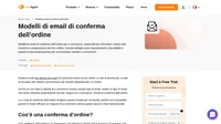 Prova i nostri modelli di e-mail di conferma dell'ordine già pronti e completamente personalizzabili che sicuramente aumenteranno le tue conversioni e le tue entrate.