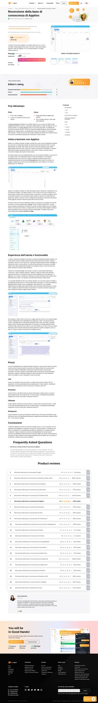 Vuoi saperne di più sulla base di conoscenza di Apptivo? Dai un'occhiata al nostro articolo per scoprire come funziona e come si è comportata nei nostri test.