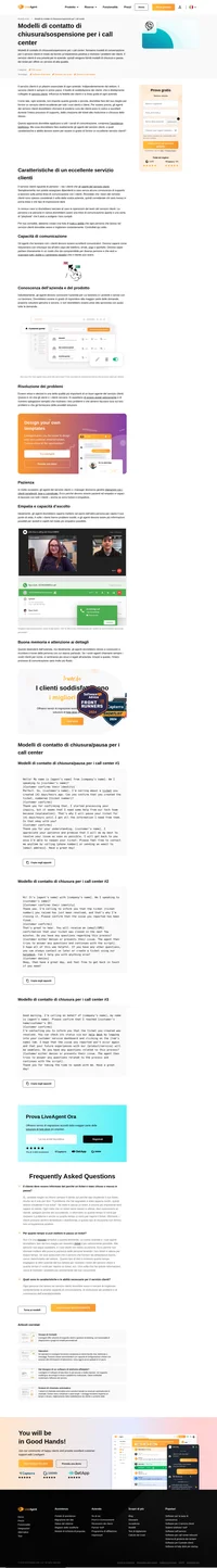 Impara come far sapere ai tuoi clienti che stai chiudendo/sospendendo la risoluzione del loro ticket con i nostri modelli di contatto per call center.