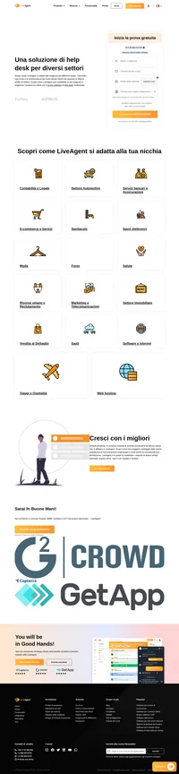 LiveAgent è in grado di soddisfare i requisiti di diversi settori aziendali. Scopri come LiveAgent può soddisfare le tue esigenze e migliorare il tuo servizio clienti.