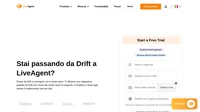 Stai cercando di migrare i tuoi dati da Drift ad un servizio differente? Dai un'occhiata a LiveAgent e scopri i suoi vantaggi. Inizia oggi la tua prova gratuita.