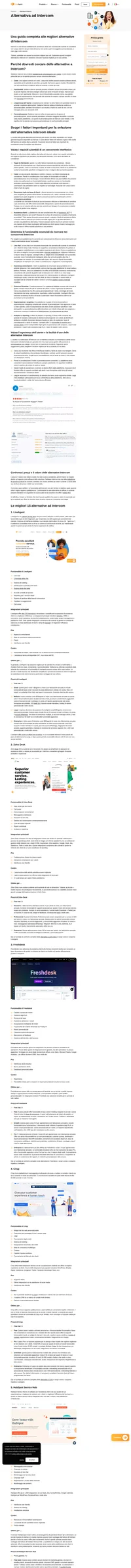 Sperimentate una comunicazione senza interruzioni con le alternative Intercom. Trasformate la tua attività con soluzioni di chat innovative per un'assistenza eccezionale.