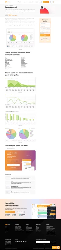Ottieni un report sull'agente per quanto riguarda l'orario di lavoro, i ticket con risposta, le chat, le chiamate, le vendite, i premi e molto altro ancora. LiveAgent ti offre un report sull'agente completo. Per saperne di più.