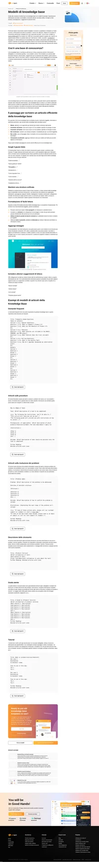 Non sai come iniziare a costruire la tua knowledge base? La nostra semplice guida e i nostri modelli di knowledge base ti indicheranno la giusta direzione.