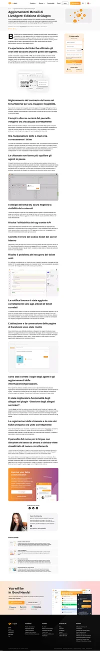 Scopri i progressi di LiveAgent di giugno, in cui vengono illustrati tutti i recenti aggiornamenti progettati per aumentare l'efficienza del servizio clienti.