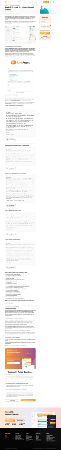 I modelli di email di onboarding dei clienti guidano i clienti verso il corretto utilizzo dei prodotti o servizi che hanno acquistato.
