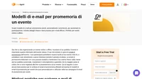 A volte, i clienti possono dimenticare un evento a cui si sono iscritti. Faglielo sapere con i nostri modelli gratuiti di email di promemoria degli eventi.