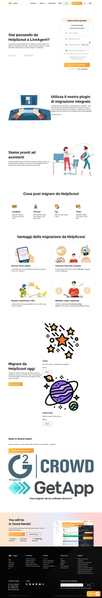 La migrazione da HelpScout a LiveAgent è un gioco da ragazzi. Segui la nostra guida passo passo e fallo da solo o contattaci per aiutarti.