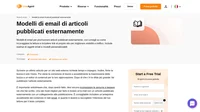 Dai un'occhiata ai nostri modelli di email per promuovere articoli pubblicati esternamente che rimandano al tuo sito. Ottieni più visualizzazioni con questi semplici suggerimenti!