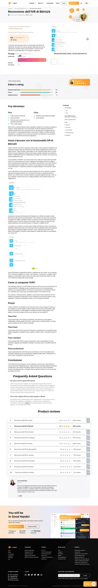 Bitrix24 è un popolare software IVR con molteplici casi d'uso. Scopri come si comporta l'IVR nella nostra recensione sull'IVR di Bitrix24.