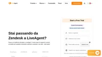 LiveAgent è il software di help desk più recensito e #1 per PMI nel 2019 e nel 2020. Fornisci supporto di livello mondiale ai tuoi clienti, come stanno già facendo aziende del calibro di Huawei, BMW, Yamaha e l'Oxford University. LiveAgent è gratis per sempre oppure scegli uno dei tre piani di pagamento.