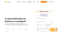 Vuoi trasferire i tuoi dati da Extend verso una nuova soluzione? Dai un occhio a LiveAgent e scopri i suoi vantaggi. Inizia oggi il tuo periodo di prova gratuito.