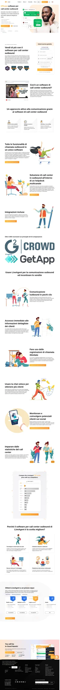 Il software di call center outbound di LiveAgent ti permette di effettuare delle chiamate in uscita a potenziali clienti, lead o clienti attuali. Prova 30 giorni di prova gratuita e porta il tuo business a nuovi livelli.
