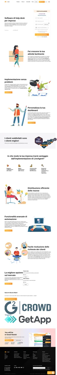 LiveAgent è il software di help desk per PMI più recensito ed al primo posto della classifica di settore nel 2019. Le grandi aziende spesso ottengono rapidamente il loro ROI da LiveAgent grazie alla funzione di visualizzazione della digitazione in tempo reale.