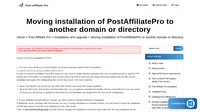 Read our guidelines in the article and move installation of Post Affiliate Pro to another domain or directory. But it is possible to be moved just two times.