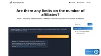 Get answers to your queries on whether there's a limit on the number of affiliates in Post Affiliate Pro.