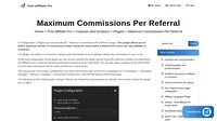 How to set maximum commission per referral