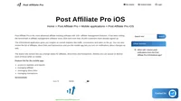 Try Post Affiliate Pro on your mobile device. Managing affiliates, direct links and more. Try iOS/Android application, that gives you many benefits and features.