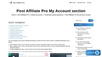 Learn about the My Account section of  Post Affiliate Pro, where you can manage your account's billing information. Steps to take before and after upgrade.
