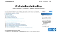 Clicks (referrals) tracking
