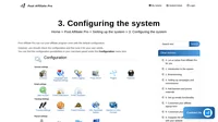 Post Affiliate Pro is here to help you configure the system. General settings, email settings, tracking settings, payout setting, design and contents settings.