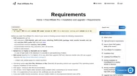 MySql 4.1.x or higher, web server Apache, IIS or any other that supports PHP... Read about more requirements before you order Post Affiliate Pro. Check it out.