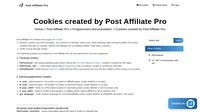 Understand the browser cookies used by Post Affiliate Pro 4. PAPVisitorId, PAPCookie_Imp_*, A_auth, M_auth, M_pap_sid/M, A_pap_sid/A, gpf_language and more.