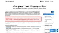 Use multiple campaigns only if you want to have different commissions for different products. Find lists of methods for campaign selection in the article.