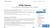 How to create an HTML banner properly