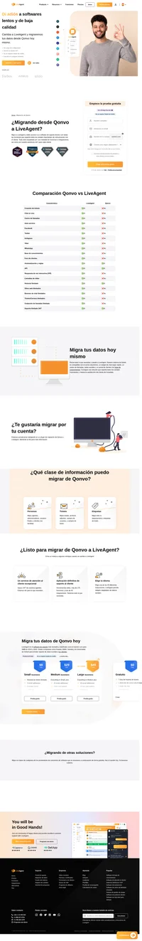 ¿Buscas migrar tus datos de Qonvo a una aplicación diferente? Echa un vistazo a LiveAgent y ve los beneficios. Comienza tu prueba gratuita hoy mismo.