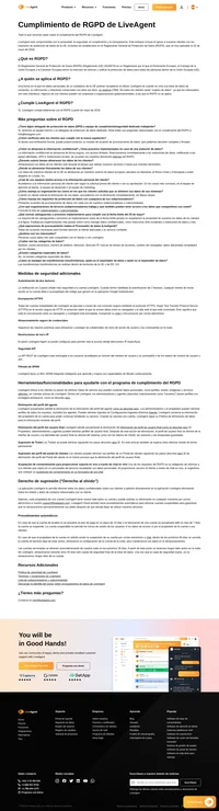 LiveAgent se compromete con la privacidad, seguridad, cumplimiento y transparencia. LiveAgent cumple totalmente con el RGPD desde mayo de 2018.