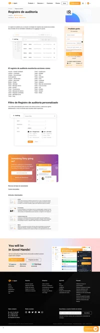 Utilice un conjunto cronológico de registros que proporcione pruebas documentales de las actividades realizadas por los agentes de soporte técnico. Utilice el registro de auditoría de LiveAgent.