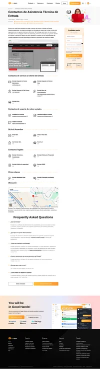 Cómo ponerse en contacto con el servicio al cliente de Entrata por correo electrónico, soporte de chat en vivo, número de teléfono, soporte de redes sociales y soporte de autoservicio.