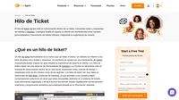 Técnicamente, el hilo de ticket es lo mismo que un ticket. A veces, los clientes se refieren a los hilos de tickets como tickets y viceversa.