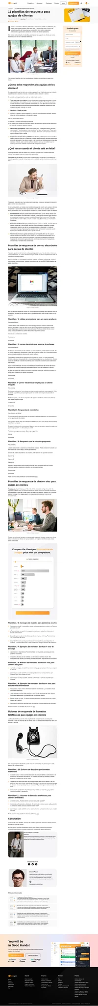 ¿Necesita inspiración sobre cómo manejar las quejas de los clientes? Eche un vistazo a estas plantillas para correo electrónico, chat en vivo y llamadas telefónicas de soporte.