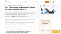 Explora una guía completa de las 20 mejores opciones de software de base de conocimientos, optimizando la gestión de información y aumentando la eficiencia.