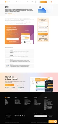 El sistema de gestión de contenidos es una de las características de LiveAgent. Está compuesto por varias herramientas, como el editor WYSIWYG y los íconos de chat en vivo.