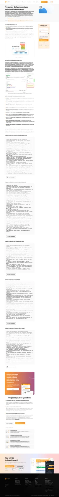 ¿Necesitas inspiración para las preguntas de tu encuesta de satisfacción del cliente? Consulta nuestra lista de preguntas sobre SaaS, sitio web, CX y productos.