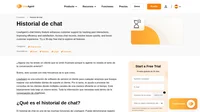 El historial de chat estará disponible junto con los chats actuales. Lleva un registro de las consultas anteriores de los clientes o busca información.