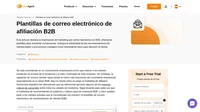 Usa nuestras plantillas de correo electrónico de afiliación B2B para obtener recomendaciones de tus mejores clientes y fans más grandes. ¡Copia, pega y mejora de inmediato!