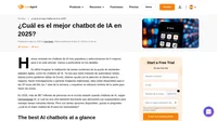 Descubre los mejores chatbots de IA y conoce sus características, aplicaciones en el mundo real, beneficios para los negocios y precios.